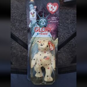 NIB Mcdonalds Teenie Beanie Babie Glory the Bear Tag Error